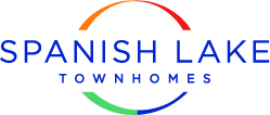 The image is a logo for Spanish Lake Townhomes.